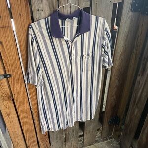 Navy stripe polo - XL shirt or dress